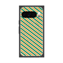 Premium Square Case with Pixelsnap［ Small Stripe - Green × Orange ］