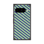 Premium Square Case with Pixelsnap［ Small Stripe - Navy × Green ］
