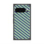 Premium Square Case with Pixelsnap［ Small Stripe - Navy × Green ］