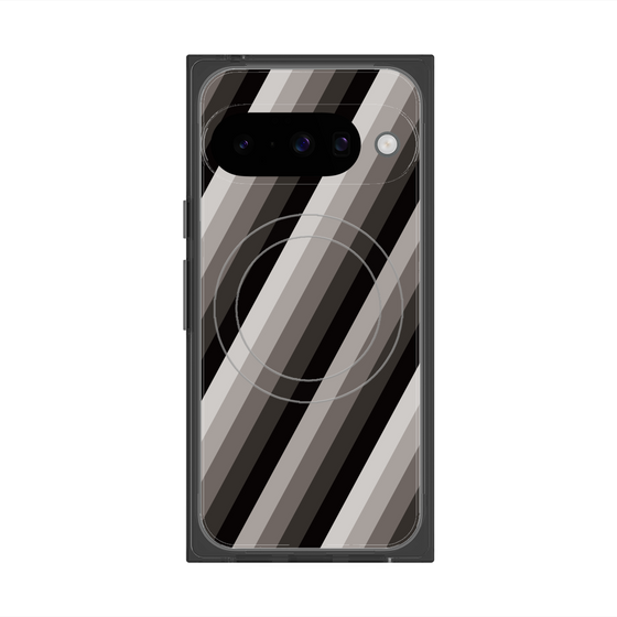 Premium Square Case with Pixelsnap［ Middle Stripe - Black ］