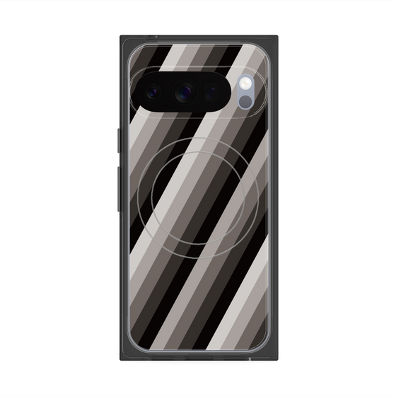 Premium Square Case with Pixelsnap［ Middle Stripe - Black ］
