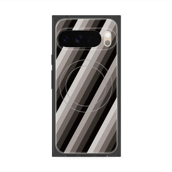 Premium Square Case with Pixelsnap［ Middle Stripe - Black ］