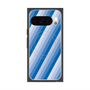 Premium Square Case with Pixelsnap［ Middle Stripe - Blue ］