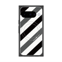 Premium Square Case with Pixelsnap［ Big Stripe - Black × Gray ］