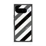 Premium Square Case with Pixelsnap［ Big Stripe - Black × Gray ］