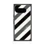 Premium Square Case with Pixelsnap［ Big Stripe - Black × Gray ］