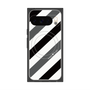 Premium Square Case with Pixelsnap［ Big Stripe - Black × Gray ］
