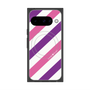 Premium Square Case with Pixelsnap［ Big Stripe - Purple × Pink ］