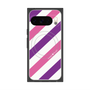 Premium Square Case with Pixelsnap［ Big Stripe - Purple × Pink ］