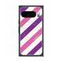 Premium Square Case with Pixelsnap［ Big Stripe - Purple × Pink ］
