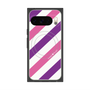 Premium Square Case with Pixelsnap［ Big Stripe - Purple × Pink ］