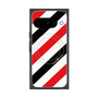 Premium Square Case with Pixelsnap［ Big Stripe - Red × Black ］