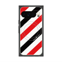 Premium Square Case with Pixelsnap［ Big Stripe - Red × Black ］