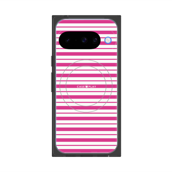 Premium Square Case with Pixelsnap［ Small Border - Pink ］