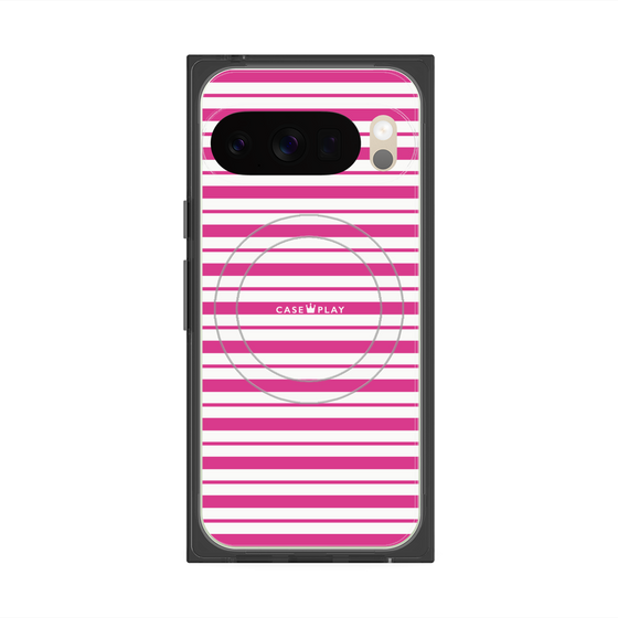 Premium Square Case with Pixelsnap［ Small Border - Pink ］