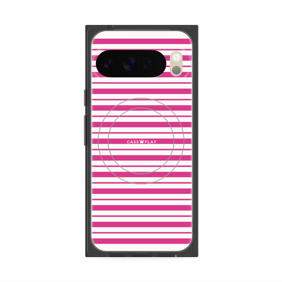 Premium Square Case with Pixelsnap［ Small Border - Pink ］