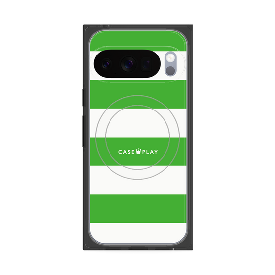 Premium Square Case with Pixelsnap［ Big Border - Green ］