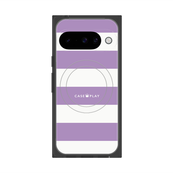 Premium Square Case with Pixelsnap［ Big Border - Purple ］