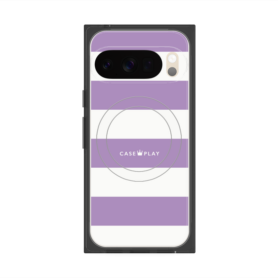 Premium Square Case with Pixelsnap［ Big Border - Purple ］