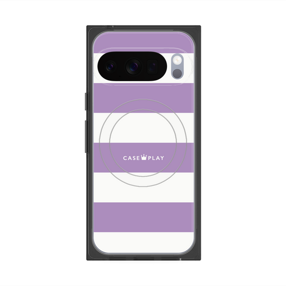 Premium Square Case with Pixelsnap［ Big Border - Purple ］