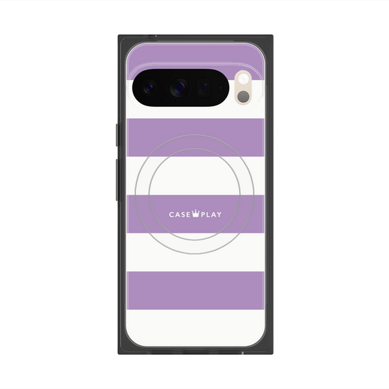 Premium Square Case with Pixelsnap［ Big Border - Purple ］
