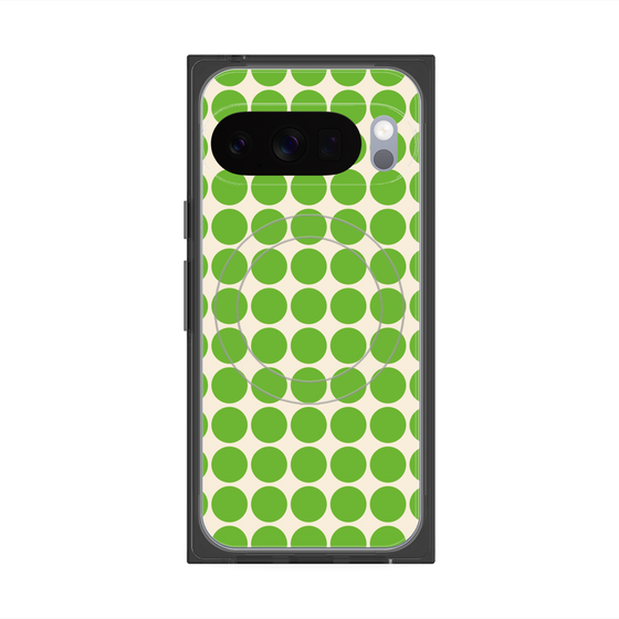 Premium Square Case with Pixelsnap［ Big Dot - Green ］