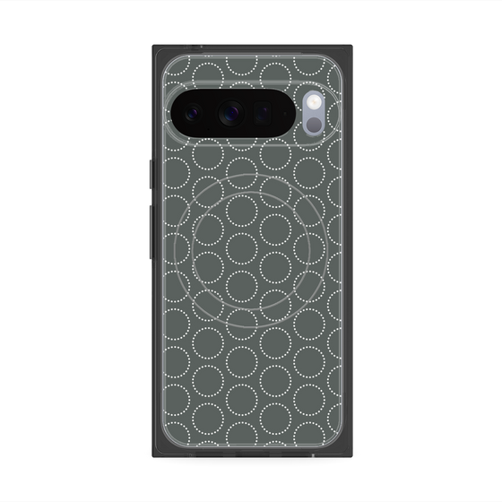 Premium Square Case with Pixelsnap［ Dot Circle - Gray ］