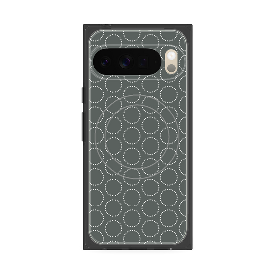 Premium Square Case with Pixelsnap［ Dot Circle - Gray ］