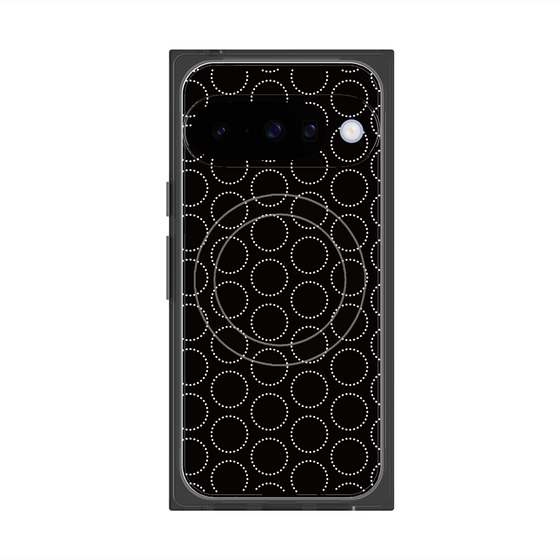 Premium Square Case with Pixelsnap［ Dot Circle - Black ］