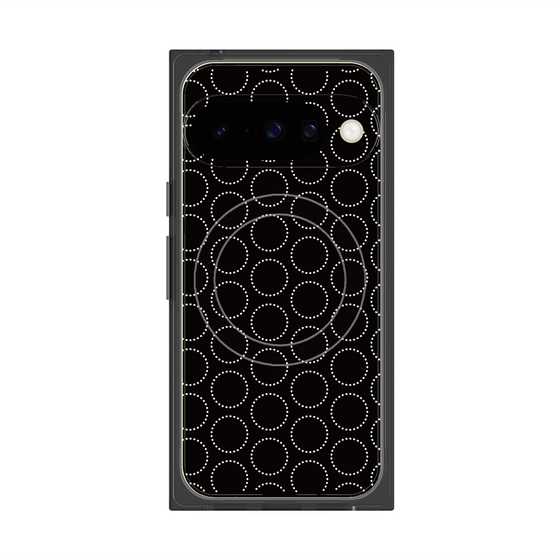 Premium Square Case with Pixelsnap［ Dot Circle - Black ］