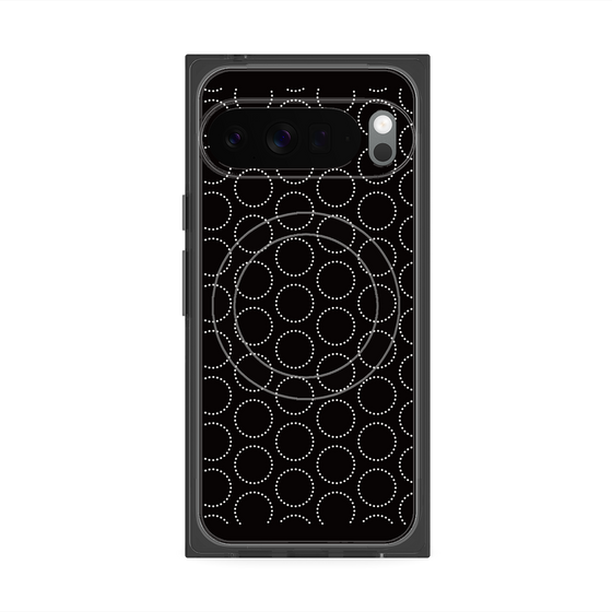 Premium Square Case with Pixelsnap［ Dot Circle - Black ］