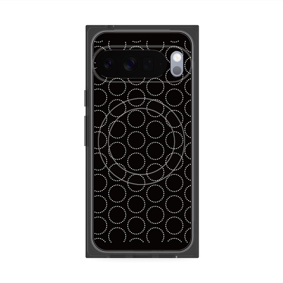 Premium Square Case with Pixelsnap［ Dot Circle - Black ］