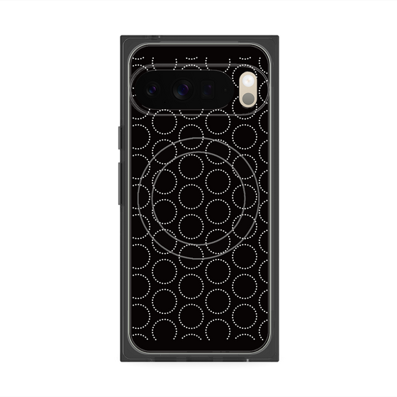 Premium Square Case with Pixelsnap［ Dot Circle - Black ］