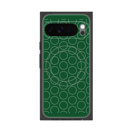 Premium Square Case with Pixelsnap［ Dot Circle - Green ］