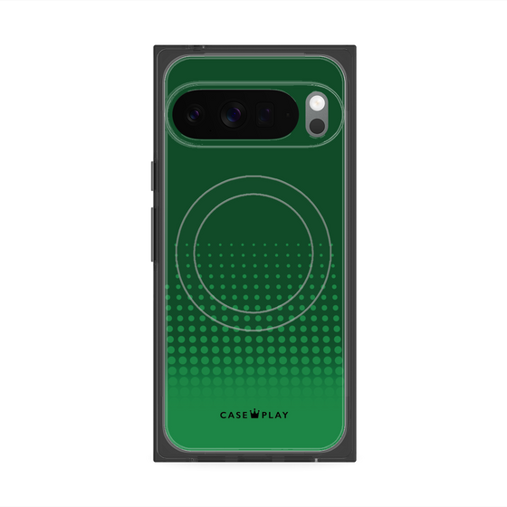 Premium Square Case with Pixelsnap［ Dot Gradation - Green ］