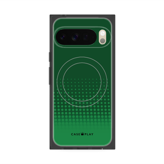 Premium Square Case with Pixelsnap［ Dot Gradation - Green ］