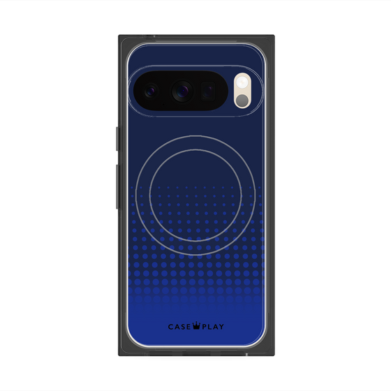Premium Square Case with Pixelsnap［ Dot Gradation - Blue ］