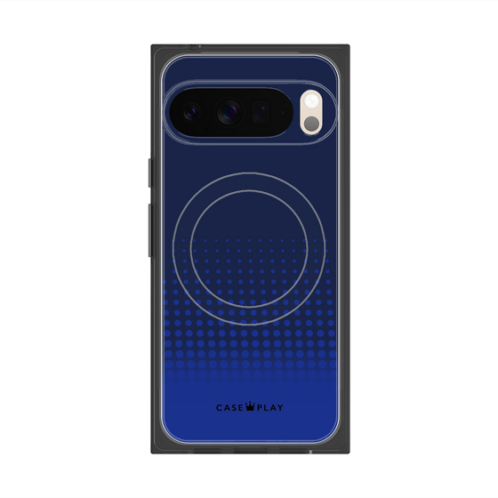 Premium Square Case with Pixelsnap［ Dot Gradation - Blue ］