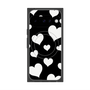 Premium Square Case with Pixelsnap［ Dot Hearts - Black ］