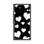 Premium Square Case with Pixelsnap［ Dot Hearts - Black ］