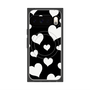 Premium Square Case with Pixelsnap［ Dot Hearts - Black ］