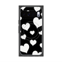 Premium Square Case with Pixelsnap［ Dot Hearts - Black ］