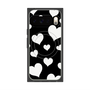 Premium Square Case with Pixelsnap［ Dot Hearts - Black ］
