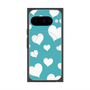 Premium Square Case with Pixelsnap［ Dot Hearts - Blue ］