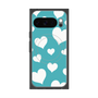 Premium Square Case with Pixelsnap［ Dot Hearts - Blue ］