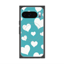Premium Square Case with Pixelsnap［ Dot Hearts - Blue ］
