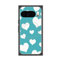Premium Square Case with Pixelsnap［ Dot Hearts - Blue ］