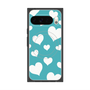 Premium Square Case with Pixelsnap［ Dot Hearts - Blue ］