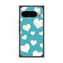 Premium Square Case with Pixelsnap［ Dot Hearts - Blue ］