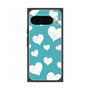 Premium Square Case with Pixelsnap［ Dot Hearts - Blue ］